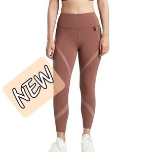 ATHLETA x ALLYSON FELIX Mauve Pink Brown Legend High Rise 7/8 Leggings NWOT